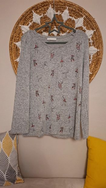 Pull fin gris