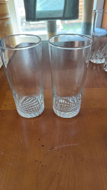 Ensemble deux verres hauteur 14 cm