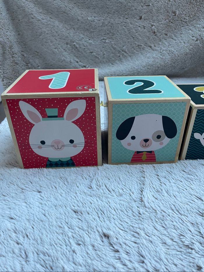 Pyramide de cube en bois multicolore - Janod - photo numéro 4