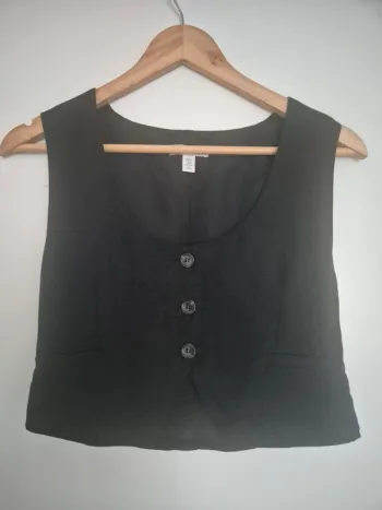 Gilet noir boutonné - H&M