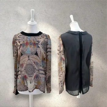 Blouse fluide imprimée boutons dans le dos VILA M