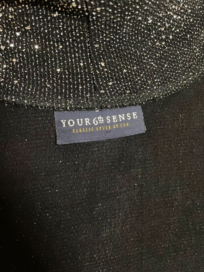 Cardigan/ kimono avec strass noir et argenté - photo numéro 6