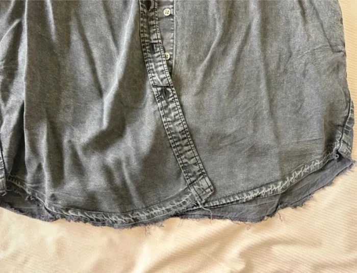 Robe chemise Zara gris noir taille L légère - photo numéro 4