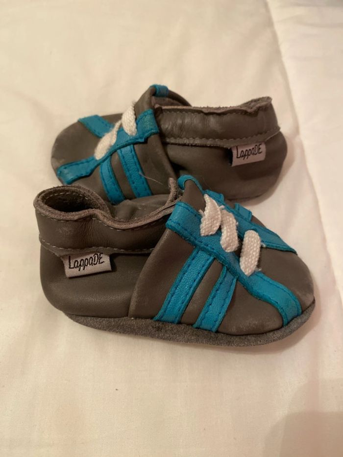 Chaussons bébé souples cuir T 19 Lappade - photo numéro 4