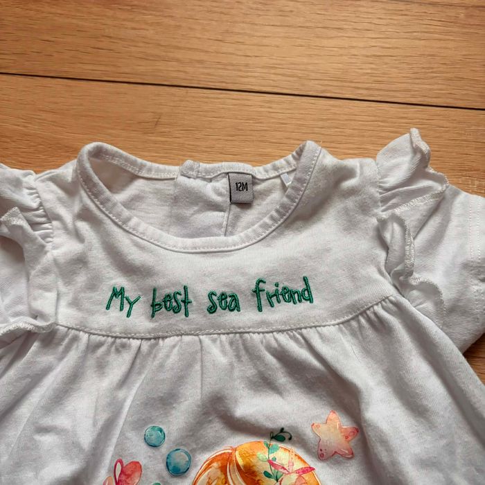 Ensemble bébé fille 12 mois haut sirène et legging vert - photo numéro 3