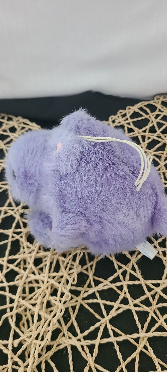 Peluche Swibco Puffkins violet hippopotame Henrietta peluche jouet vintage 1994 - photo numéro 3