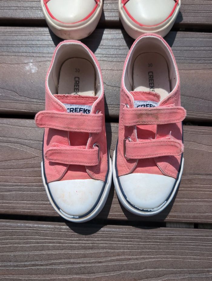 Lot de 2 paires de basket en toile roses - photo numéro 2