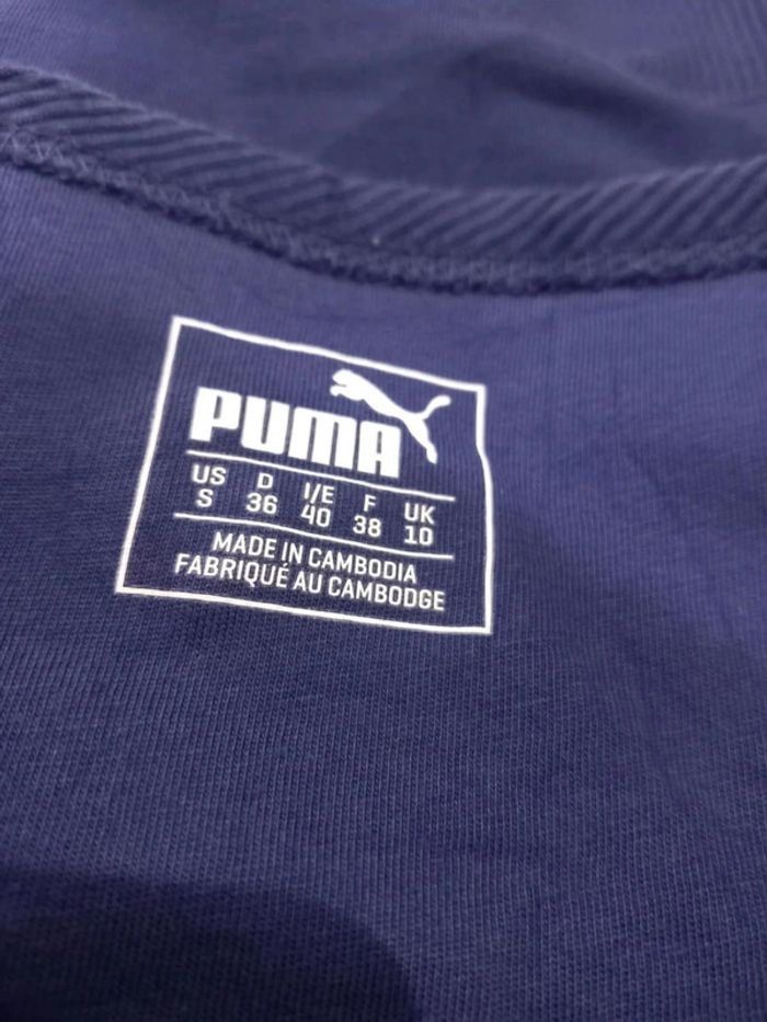 Pull/Sweat vintage Puma Bleu marine - photo numéro 7