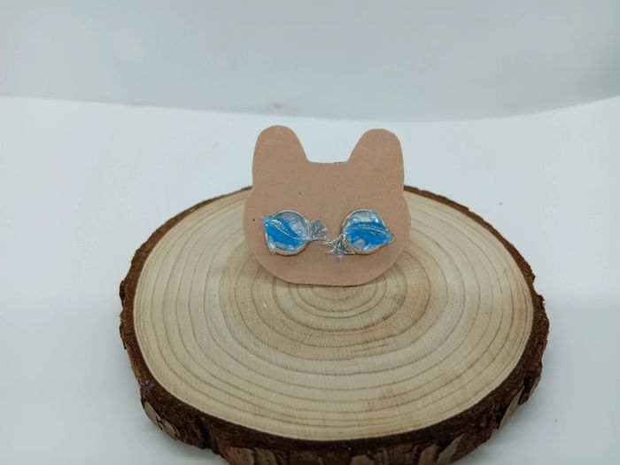 Jolies boucles d'oreille puce carpe koï poisson - photo numéro 3