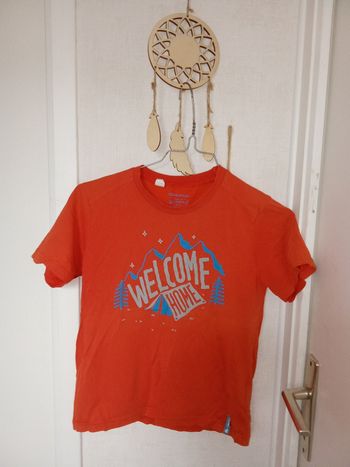 Tee shirt garçon orange marque quechua 10 ans