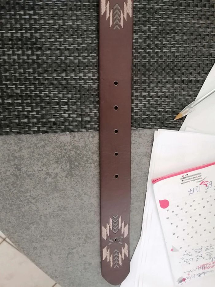 Ceinture femme marron tbe - photo numéro 4