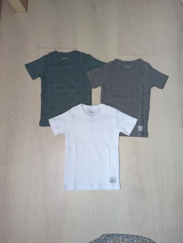Maillots de corps manches courtes 3 ans