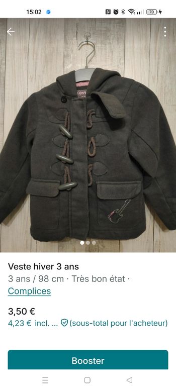Manteau 3 ans 