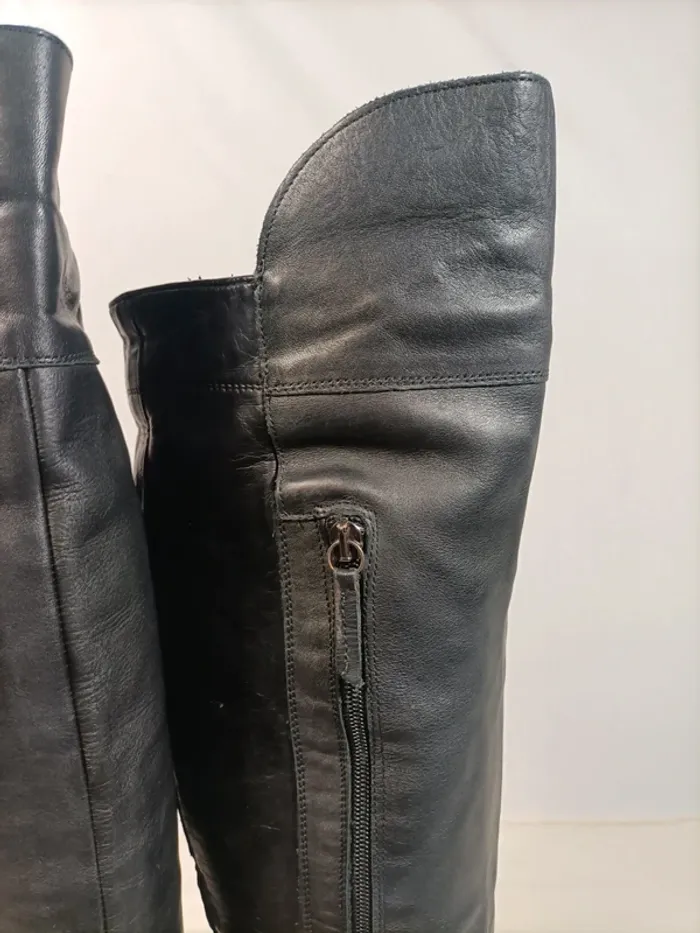 Cuissardes sans talon 37 femme - bottes hautes plates - photo numéro 11