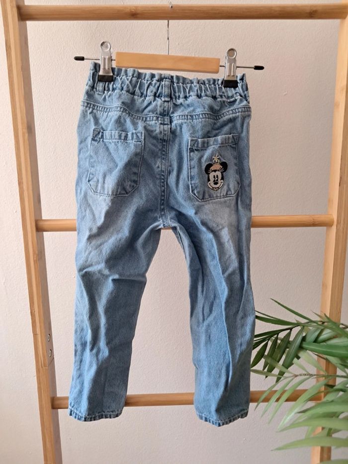🏷 Jeans bleu clair minnie neuf 18/24 mois 92cm - photo numéro 3