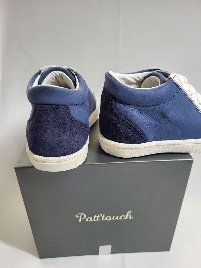 Basket garçon en cuir bleu Point 20 Made in France 🇨🇵 - photo numéro 3