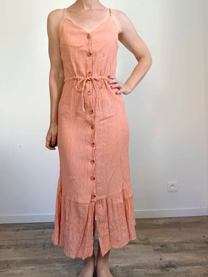 Robe longue rose saumon – Taille 36/38 – Très bon état - photo numéro 6