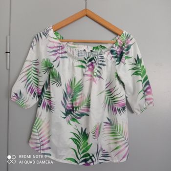 Top blanc à motifs t38/40
