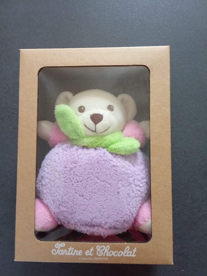 Doudou musical tartine et chocolat