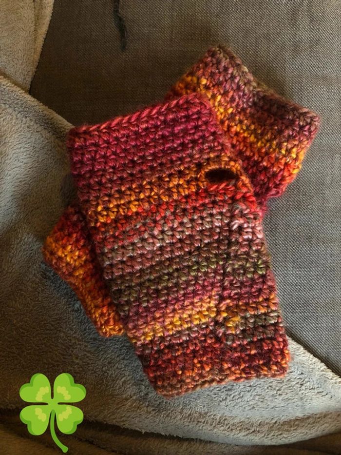 Mitaines colorées au crochet - photo numéro 4