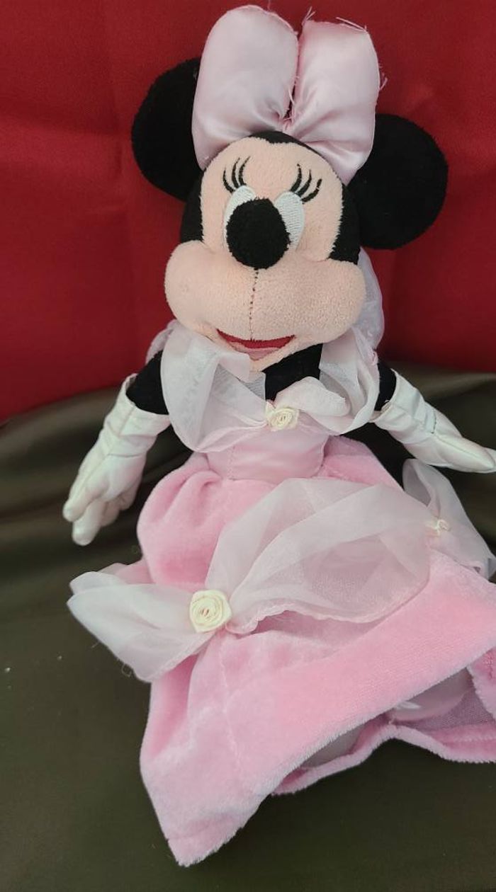 Doudou peluche MINNIE - Robe de mariée Rose - 28 cm - Disneyland Paris Disney - photo numéro 7