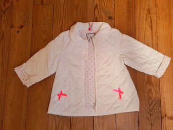 Jolie parka blanche pour bebe fille