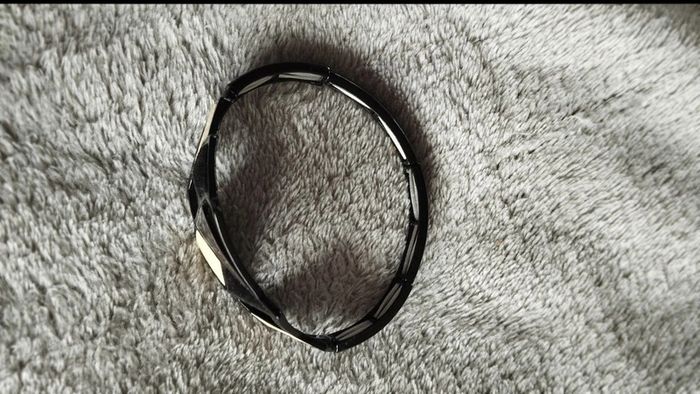 Bracelet ikita élastique noir crème - photo numéro 8