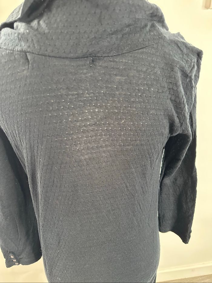 Robe noire maille ajourée IKKS T38 M - photo numéro 5