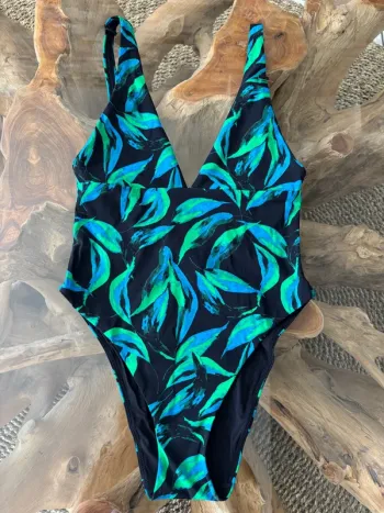 Maillot de bain 1 pièce Etam Green river