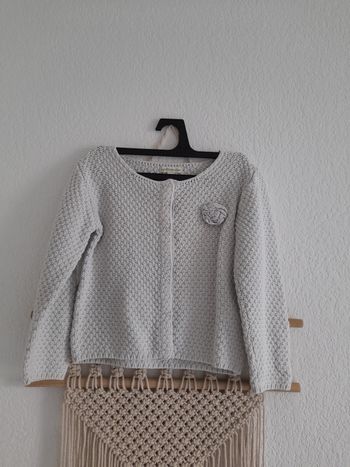 Gilet gris clair en maille Vertbaudet 4 ans