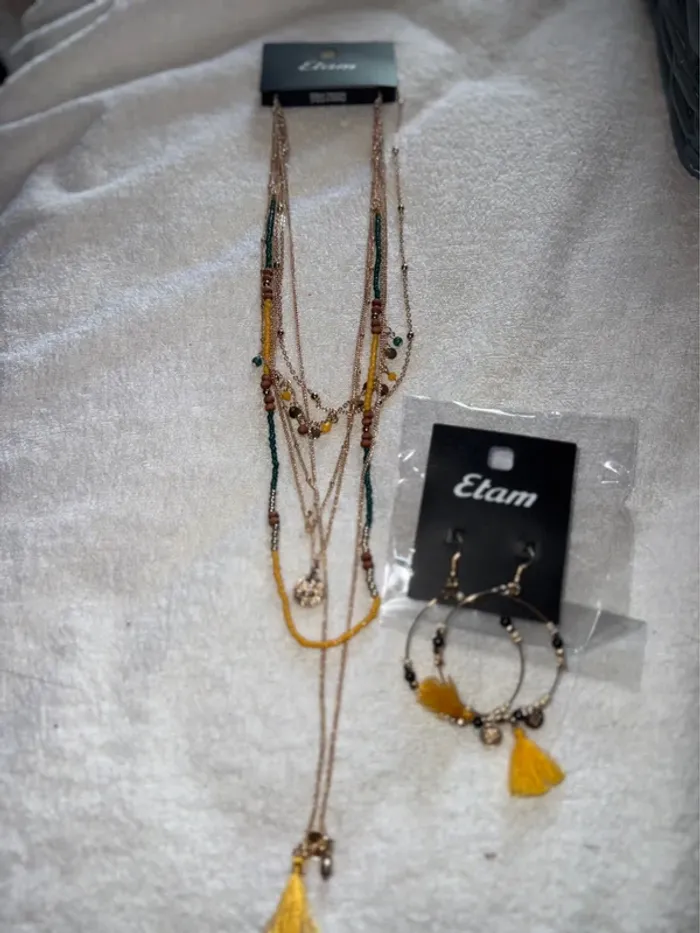 Ensemble collier, boucles d’oreilles