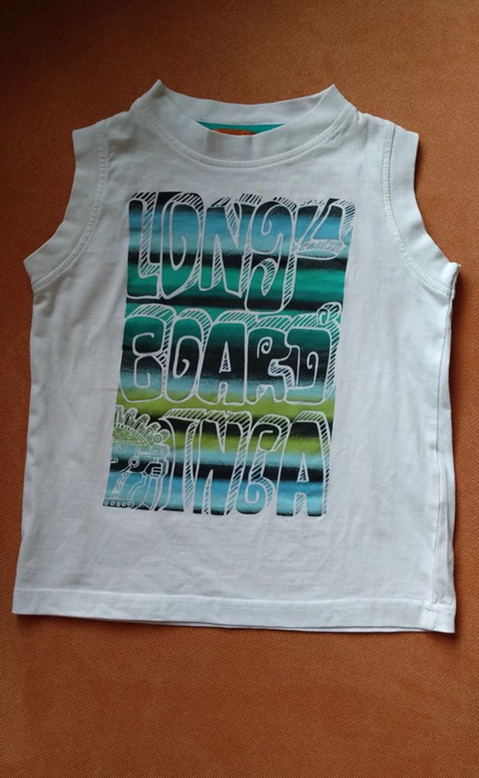 T-shirt sans manches garçon Longboard 3 ans