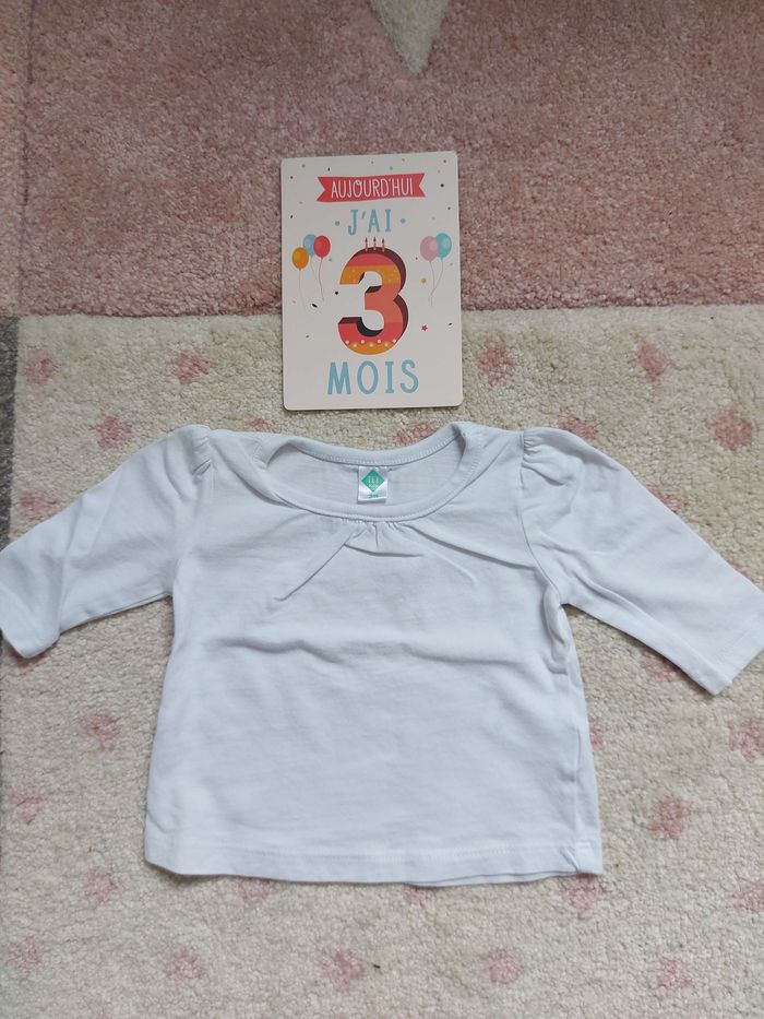 Tee-shirt 3 mois blanc