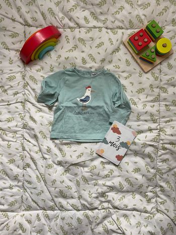 teeshirt manches longues vert menthe 3 mois NPO