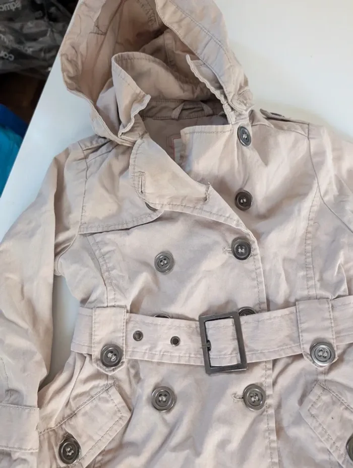 Trench manteau beige Okaïdi fille 3 ans - photo numéro 5