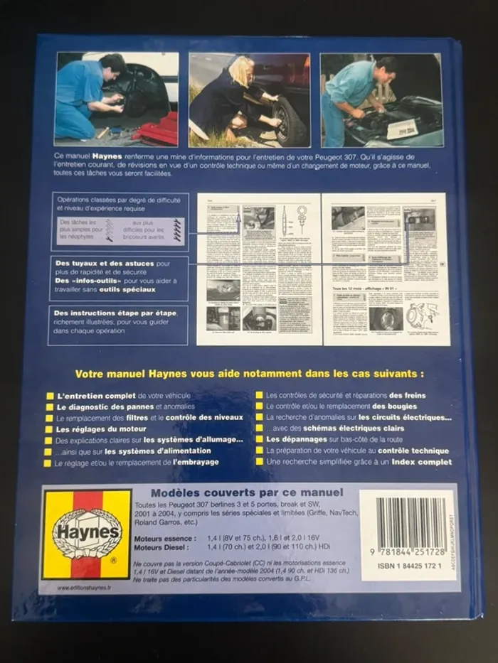 Manuel d’entretien et réparation automobile Peugeot 307 - photo numéro 2