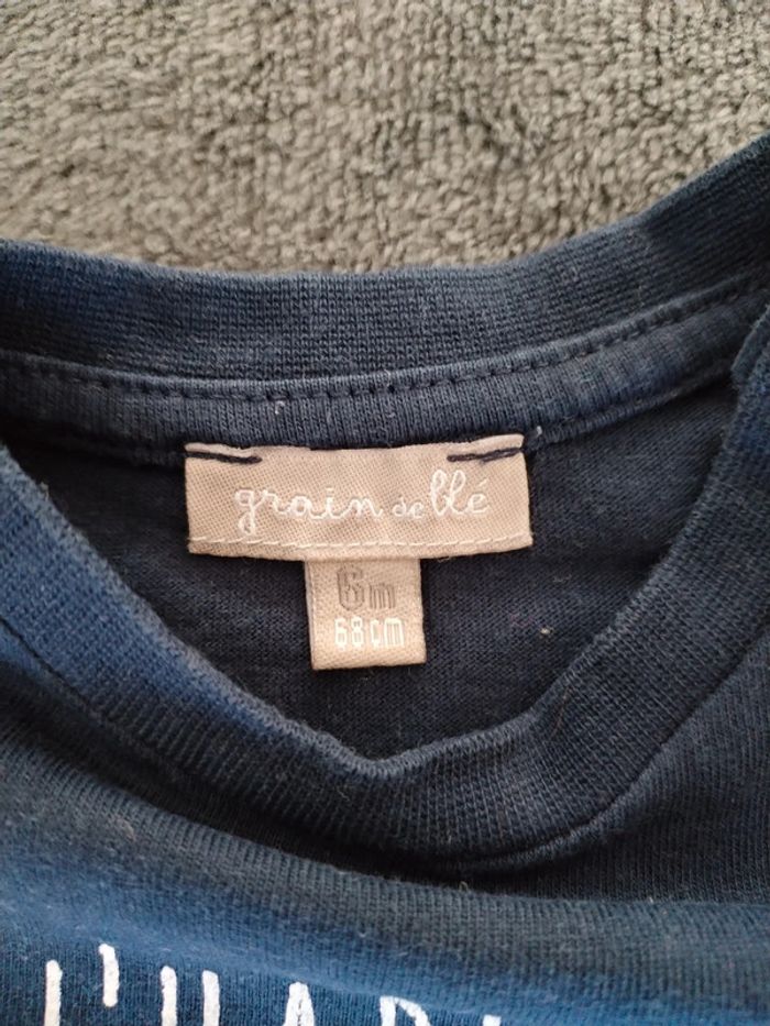 Tee-shirt manches longues 6 mois Grain de blé - photo numéro 3