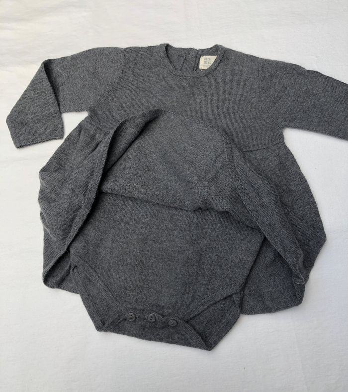 Robe courte avec body intégré Zara 3-6 mois - photo numéro 4
