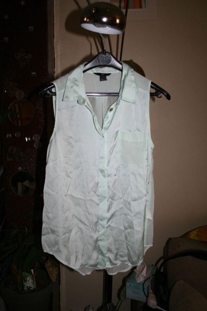 🌸Chemise fluide" H&M "vert eau Taille 36 Neuve 🌸