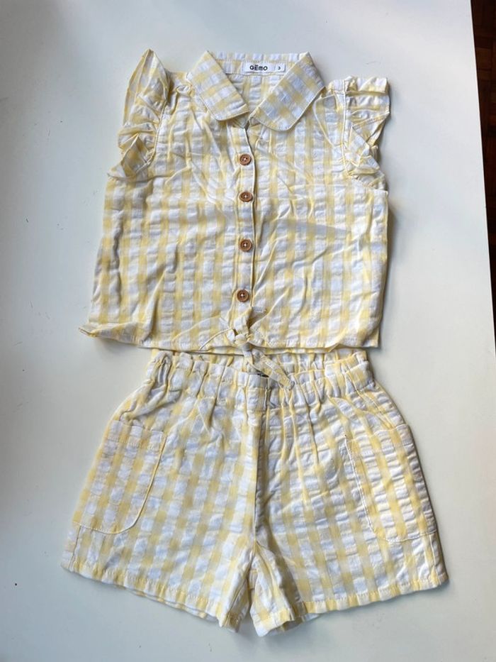 Ensemble chemise et short 3 ans Gemo
