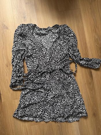 Robe Zara légère à motif tache (léopard blanc)