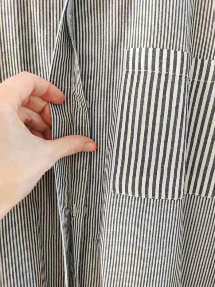 Chemise  mi  longue rayée 36 - photo numéro 4