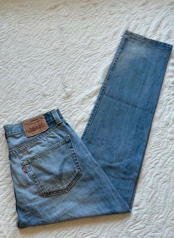 Jean Lévis 501 homme coupe droite straight leg bleu effet délavé taille W30 M/40 L/34 Y2K