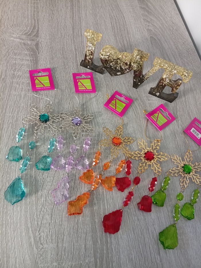 Lot de 5 décos spécial Noël pour sapin où autres