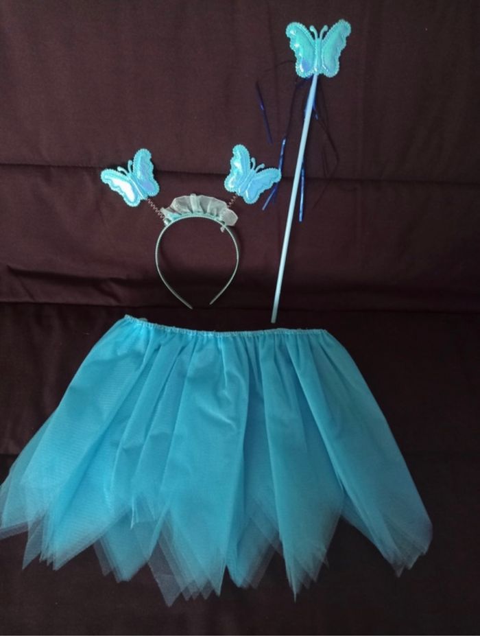 Déguisement papillon bleu à LED - photo numéro 4