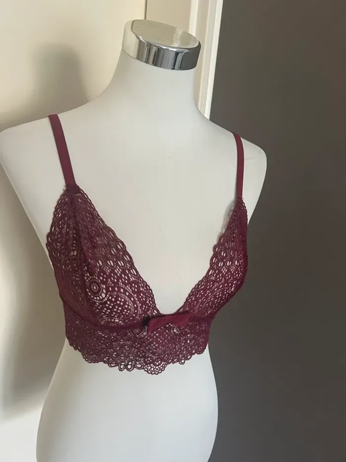 Étam, soutien-gorge, neuf bordeaux prune taille 90 B