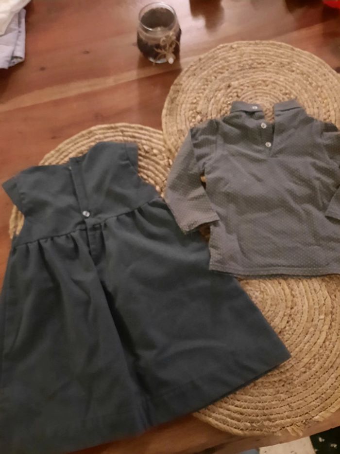 Ensemble robe chasuble et sous-pull Obaibi 18 mois - photo numéro 5