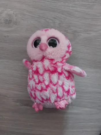 Peluche hibou grand yeux brillant ty