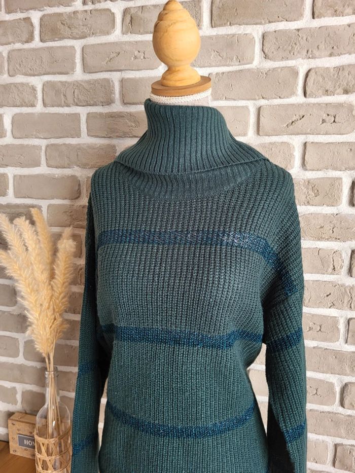 Pull col châle vert sapin - Beloved - Casual chic - photo numéro 6
