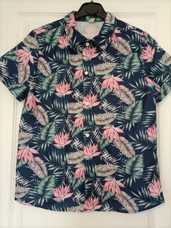 Chemise motif fleuri tropical 13-14 ans